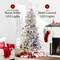 Best Choice Products Pre-Lit Flocked Artificial Aspen Noble Fir Christmas Tree w/ Branch Tips, LED Lights